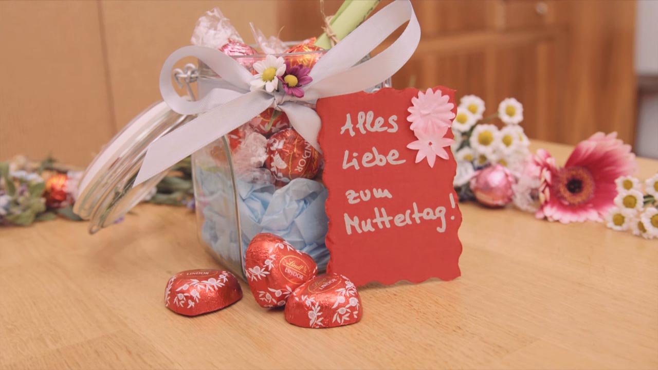 Lindt & Sprüngli - Bastelhack Muttertagsglas